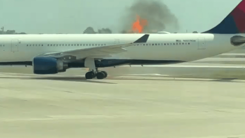 Delta airplane catches fire at Orlando International&nbsp;Airport